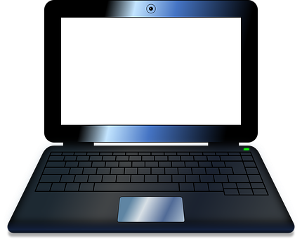 Black Laptop With Shiny Touchpad