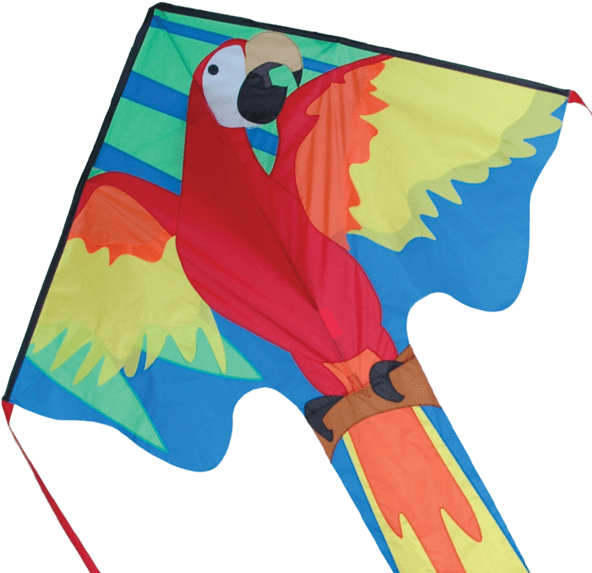 A Colorful Kite With A Parrot On It