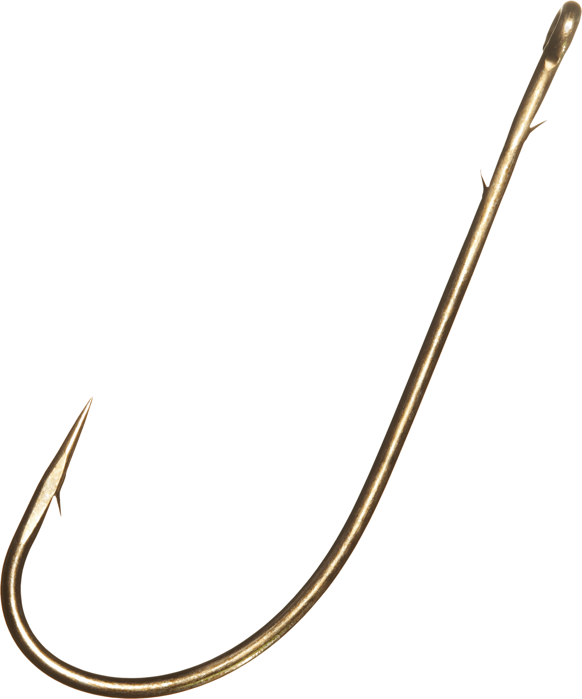 A Gold Fish Hook On A Black Background