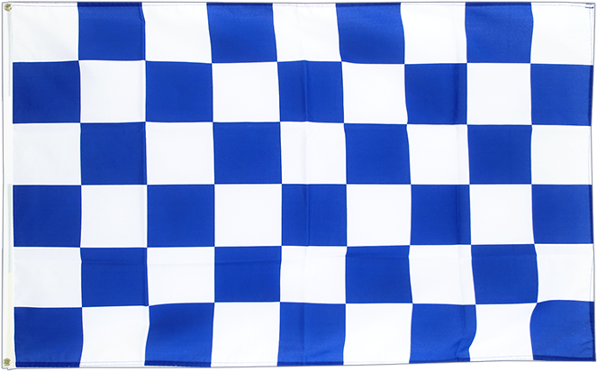 A Blue And White Checkered Flag