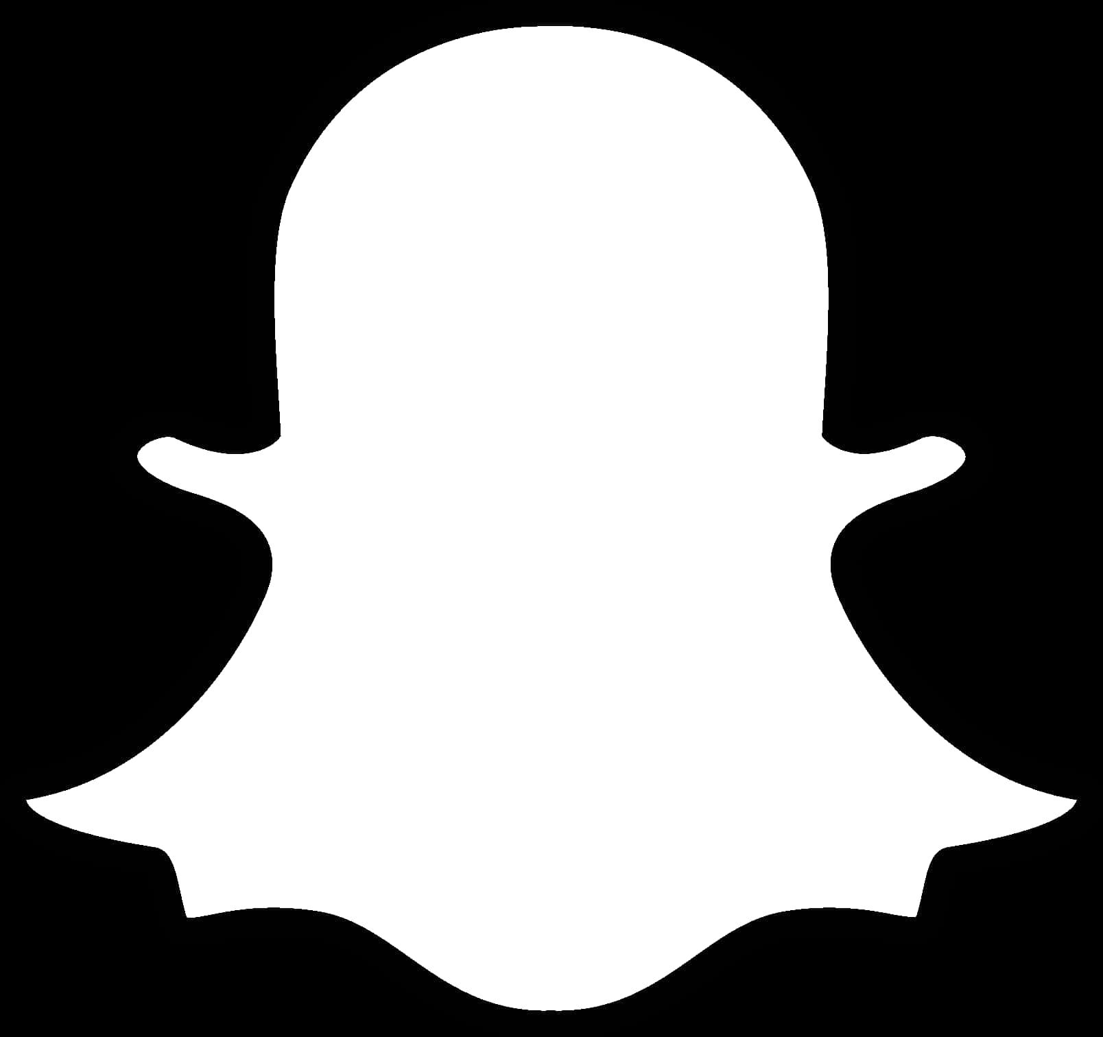 A White Logo Of A Snapchat