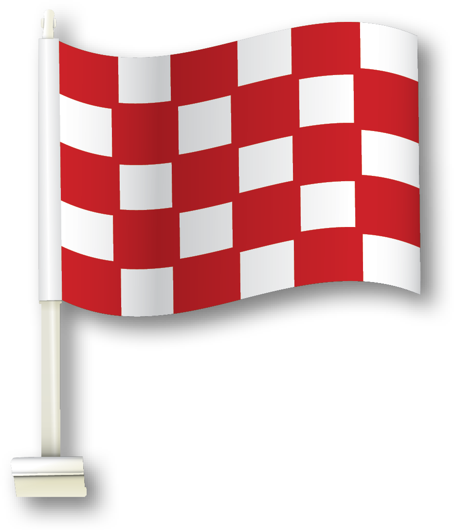 A Red And White Checkered Flag