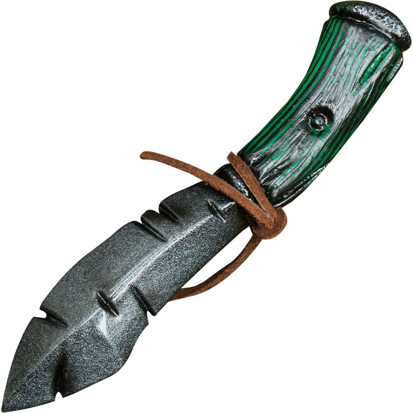 A Knife With A Leather Strap