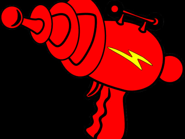 A Red Cartoon Toy Gun