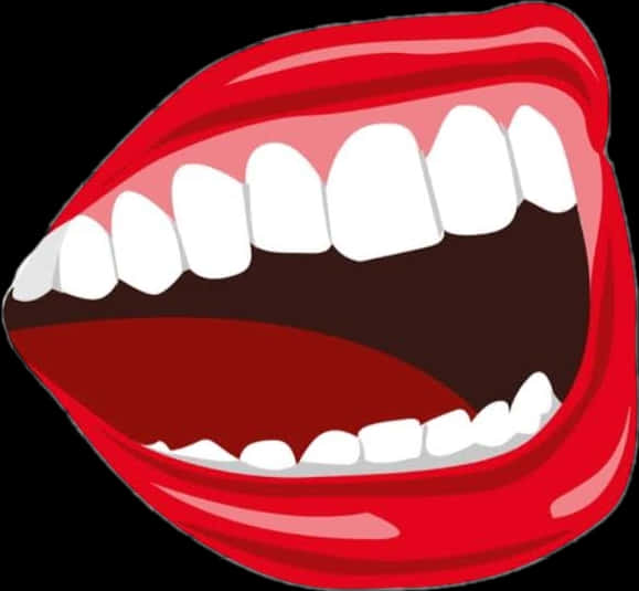 A Cartoon Of A Mouth With Teeth