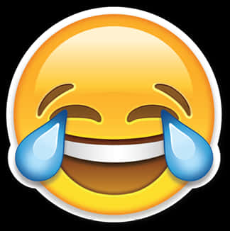 Laughing Emoji With White Outline