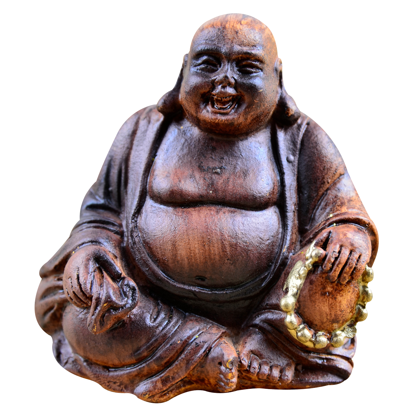 A Statue Of A Smiling Buddha