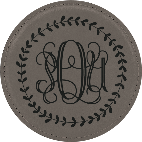 Laurel Wreath Monogram Coaster Set'title='laurel Wreath - Soul Is Healed By Being With Children, Hd Png Download