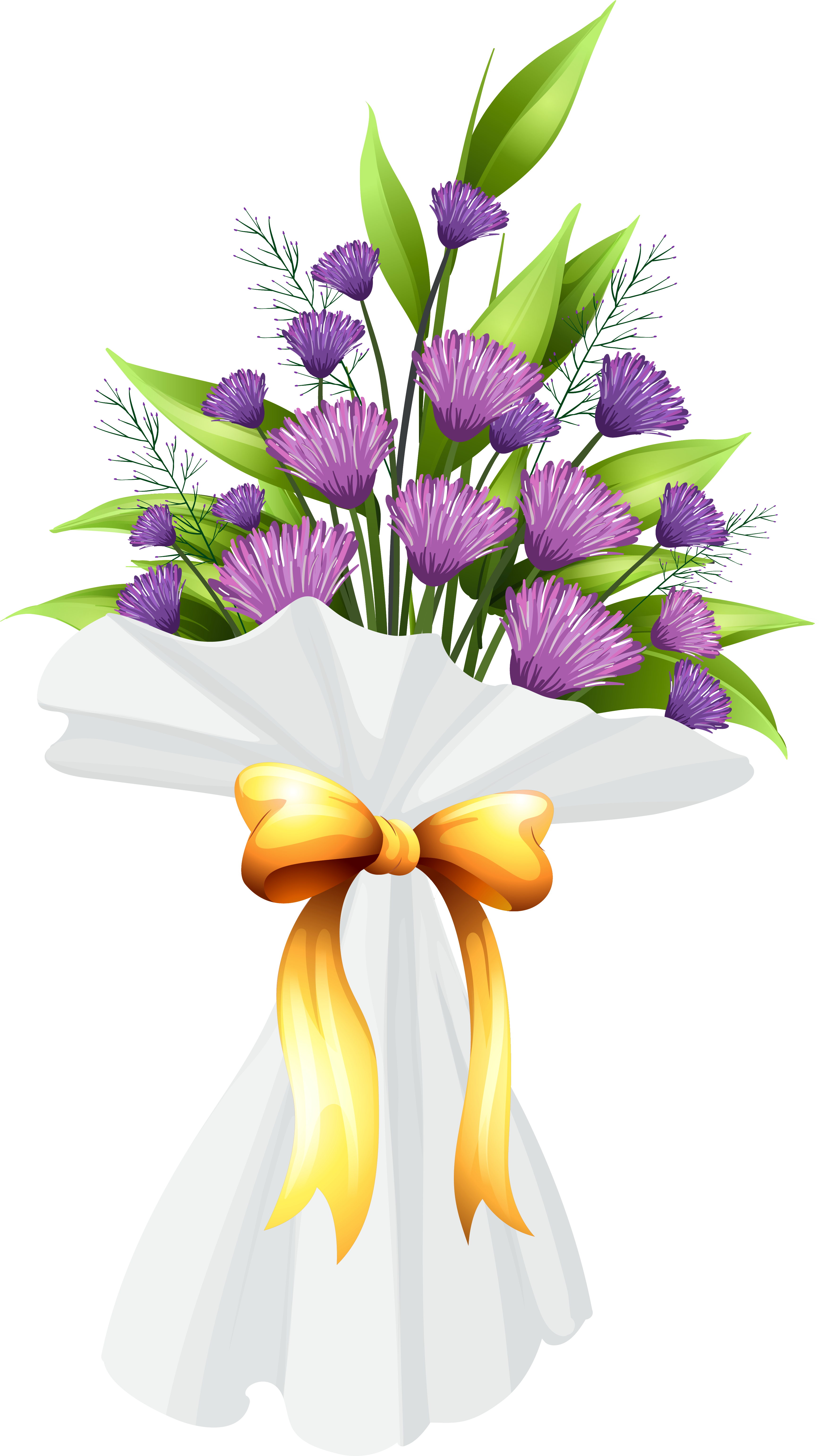 A Bouquet Of Purple Flowers