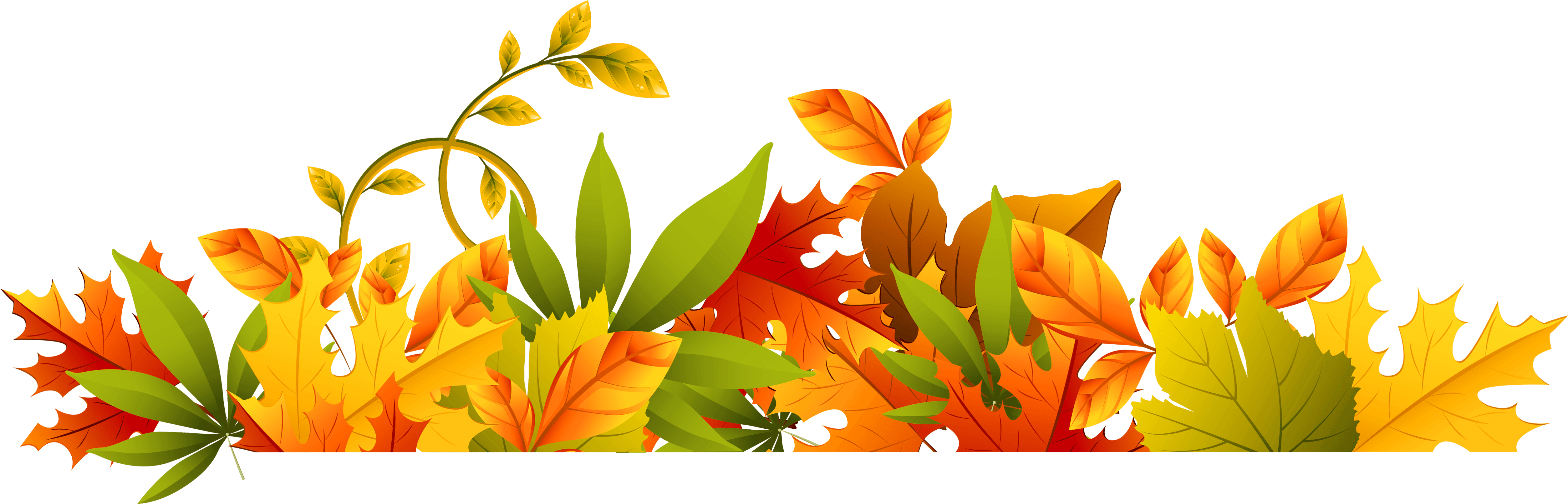 Autumn-themed Leaf Border