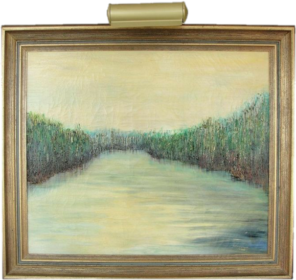 A Painting Of A River