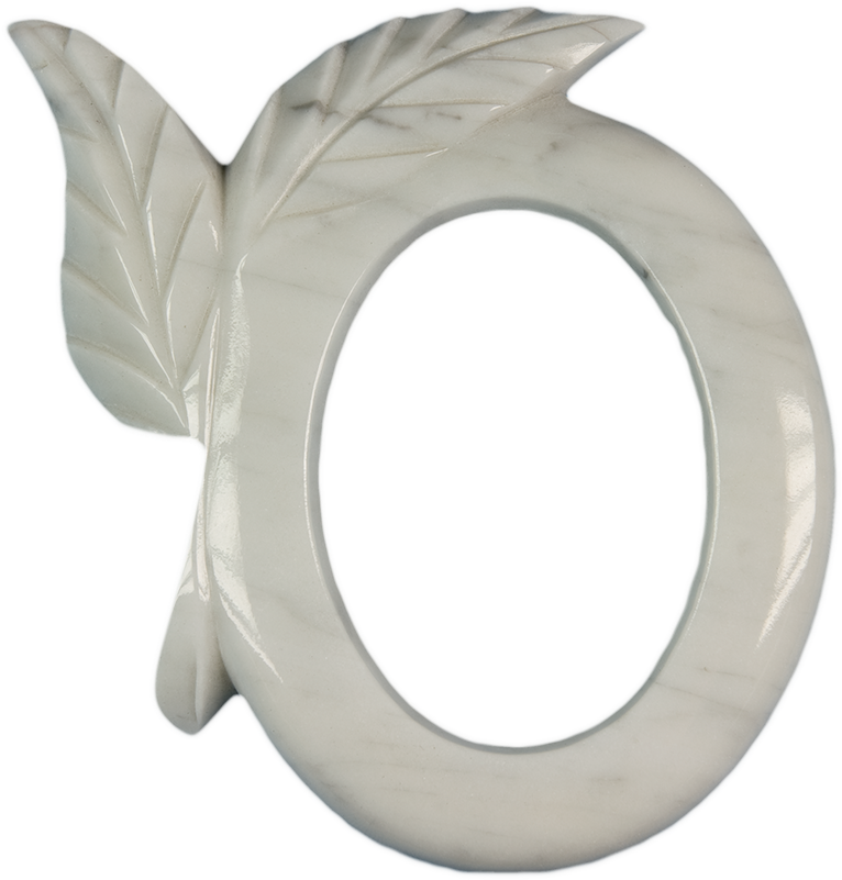 A White Marble Letter O