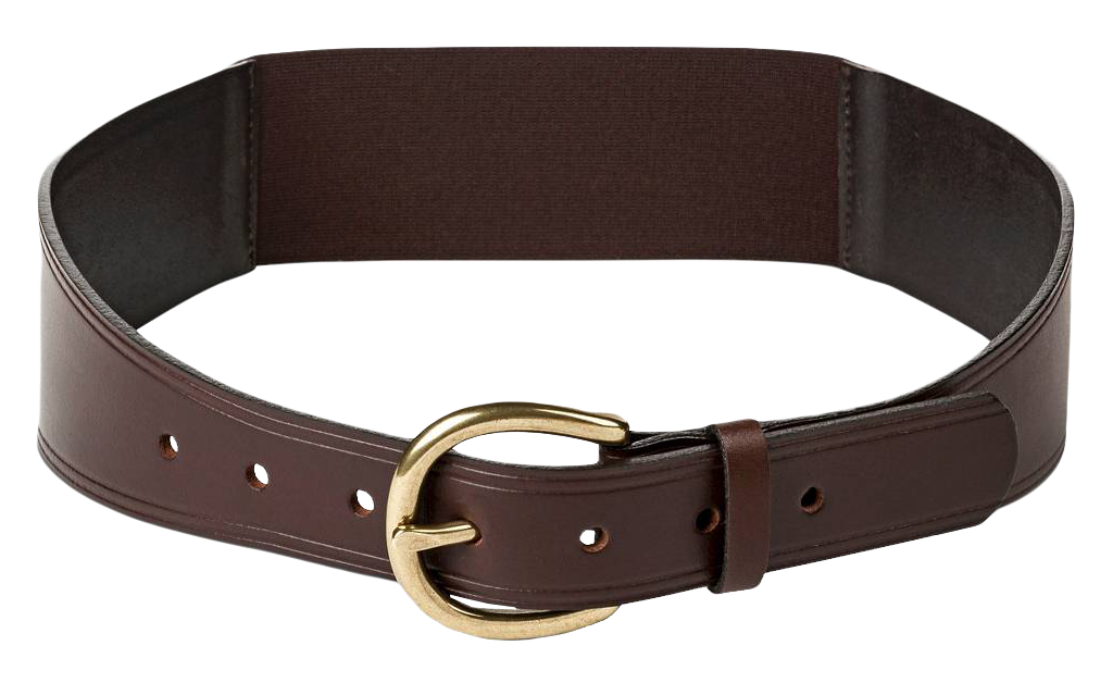 A Brown Belt With A Gold Buckle