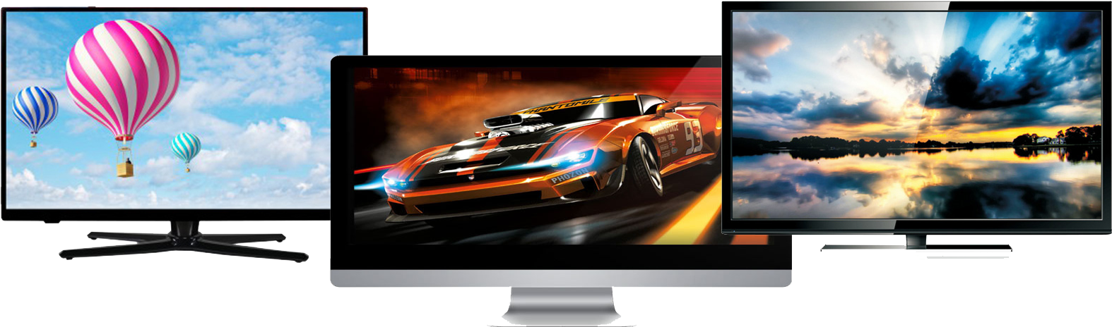 A Computer Screen With A Race Car On It