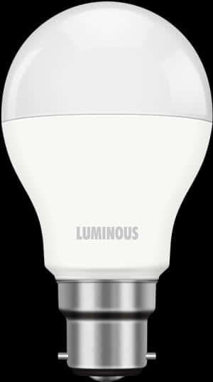 A White Light Bulb With A Silver Base