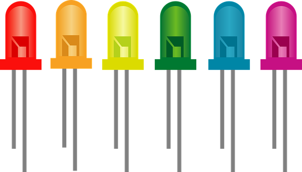 A Group Of Different Colored Leds