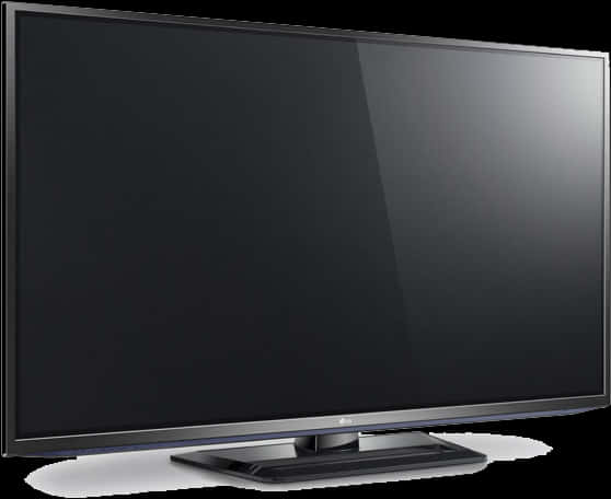 A Large Black Screen With A Stand