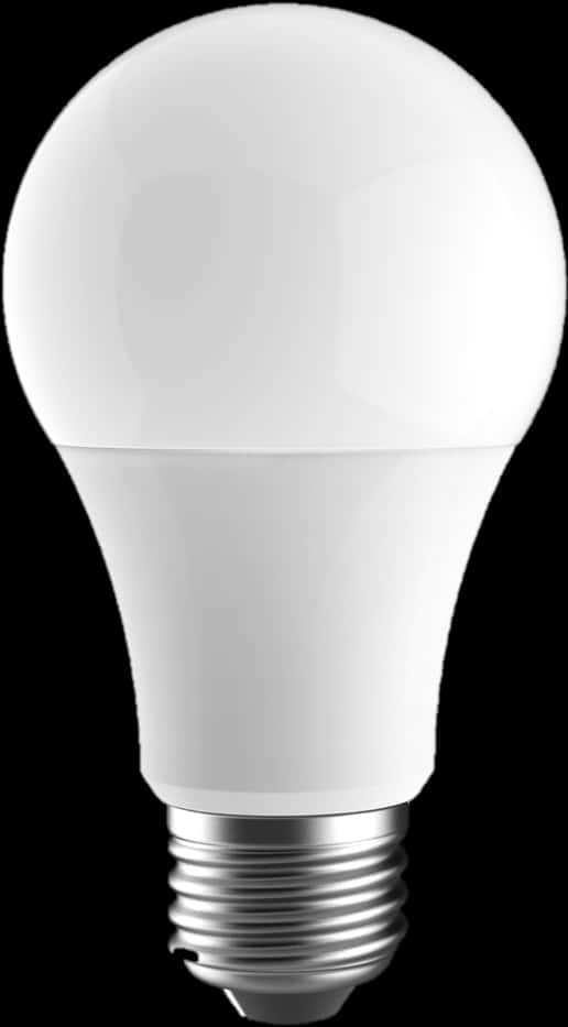A White Light Bulb On A Black Background