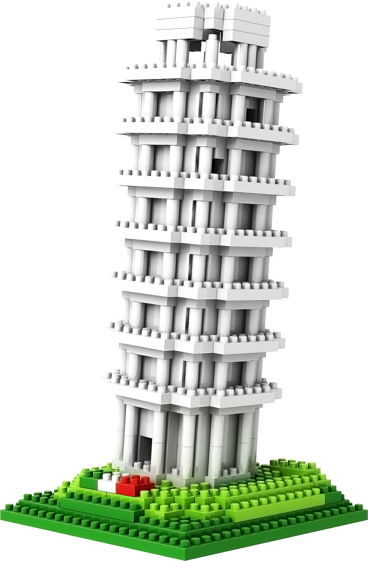 Leaning Tower Of Pisa Made Of Legos