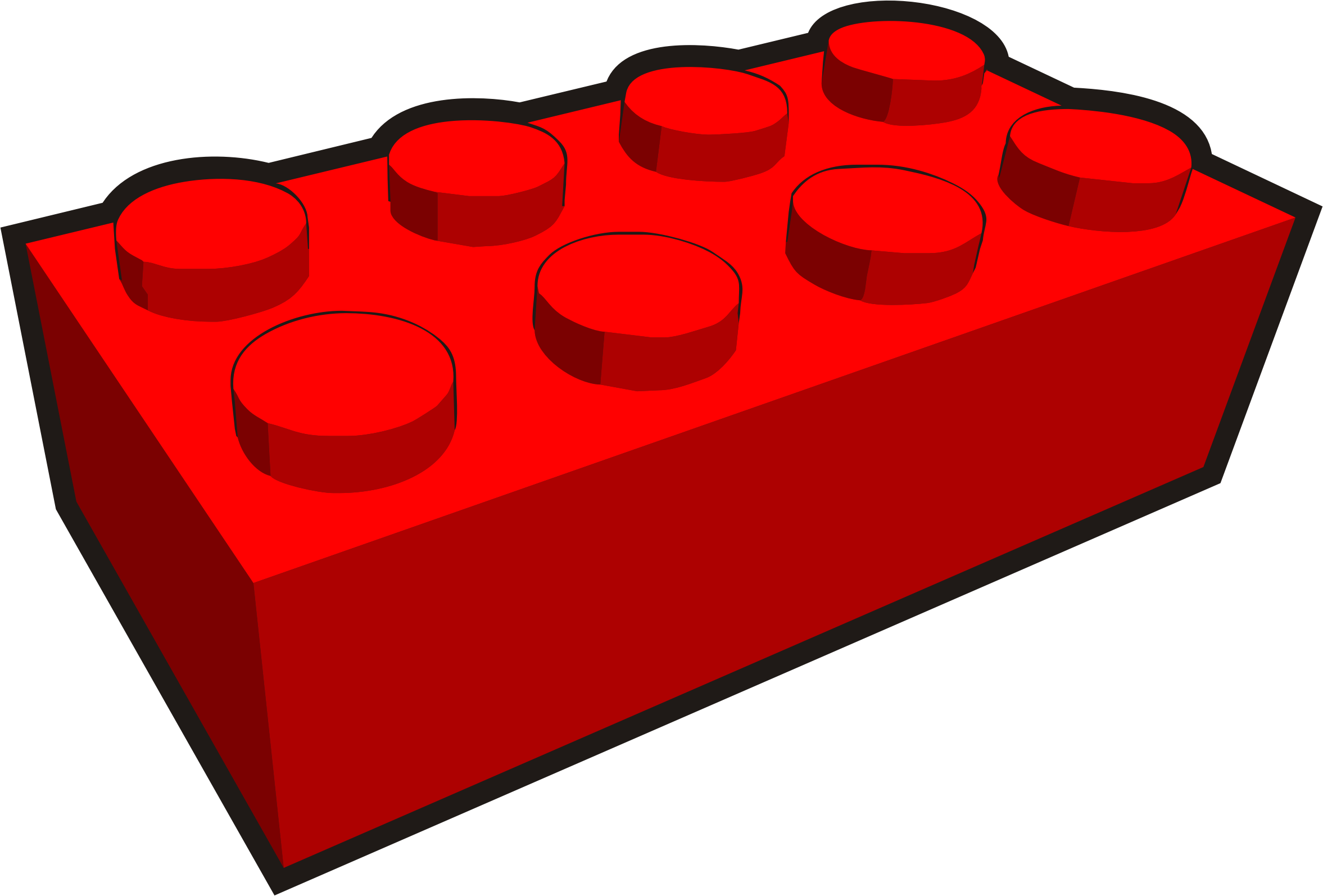 A Red Toy Block With Black Background
