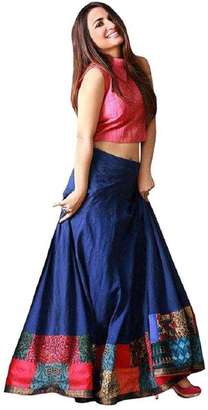 A Woman In A Blue Skirt