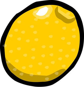 A Yellow Round Object With White Dots