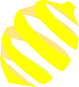 A Yellow Spiral Object With Black Background