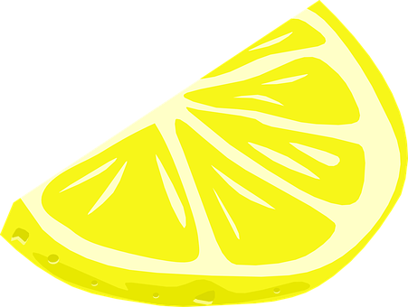 A Lemon Slice On A Black Background