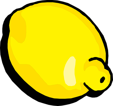 A Yellow Round Object With A Black Background