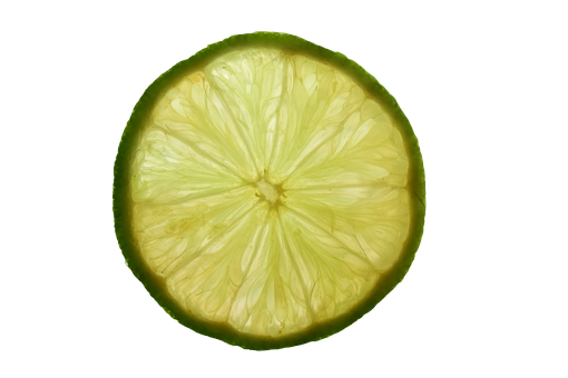 A Lime Slice On A Black Background