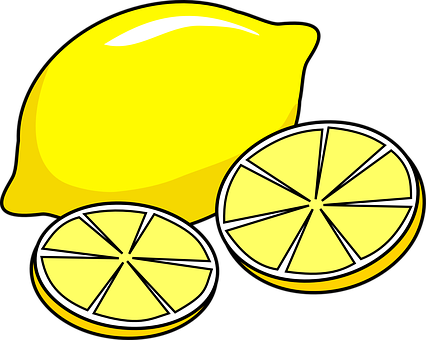 A Lemon And Slices Of Lemon