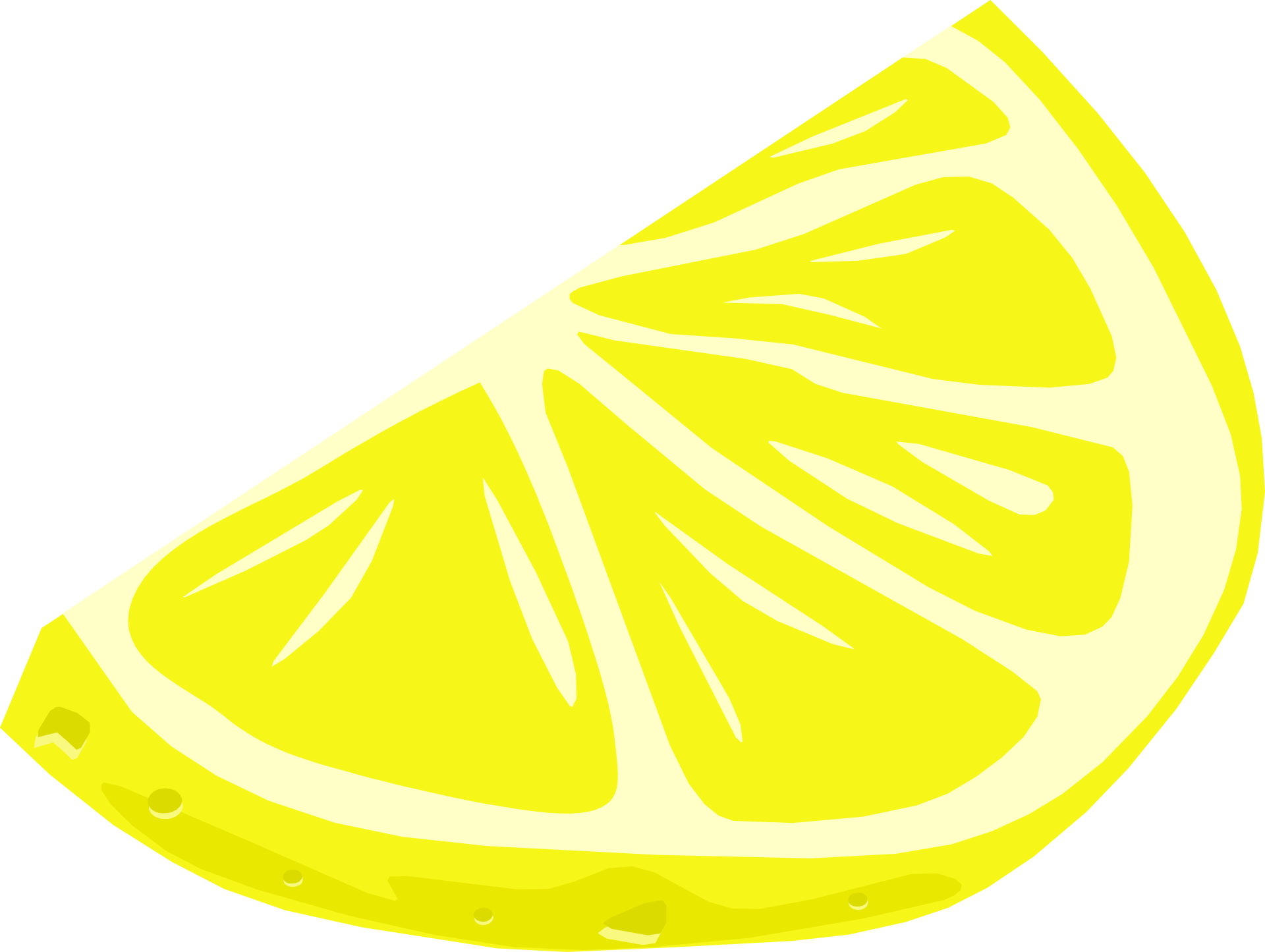 A Lemon Slice On A Black Background