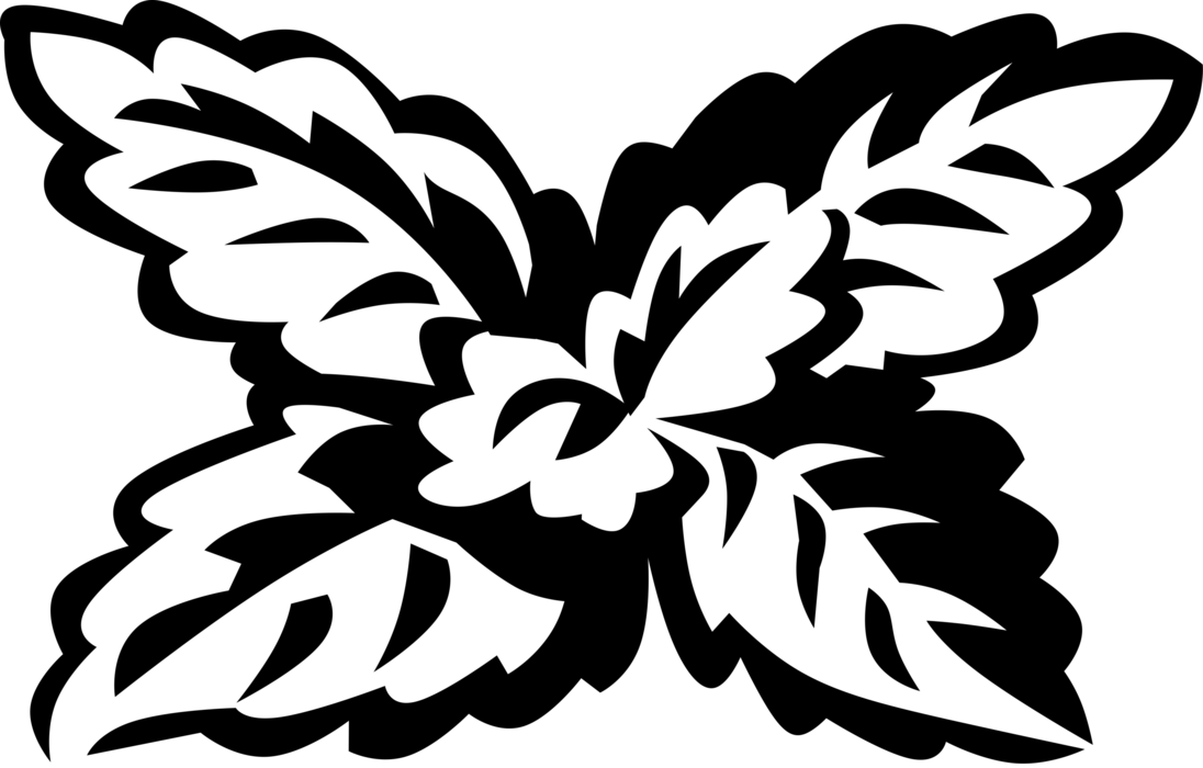 A White And Black Leaf Silhouette