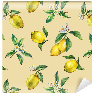 Lemons Patterned Wallpaper