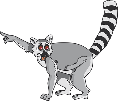A Cartoon Of A Lemur