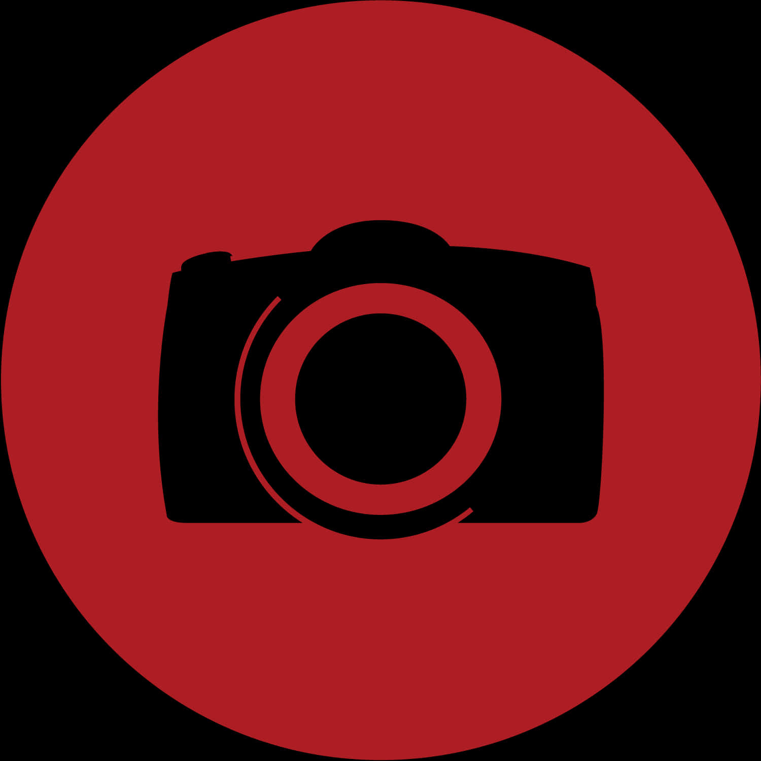 A Black Camera In A Red Circle