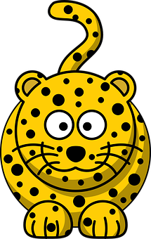 A Cartoon Of A Yellow Leopard