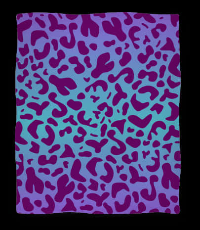 A Purple And Blue Spotted Blanket