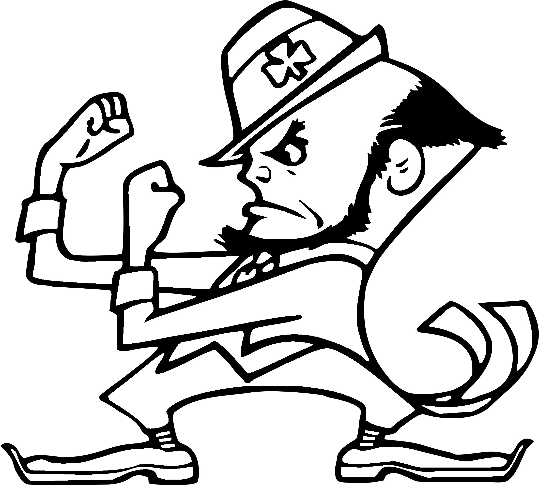 A Cartoon Of A Man With A Hat And A Clover Leaf