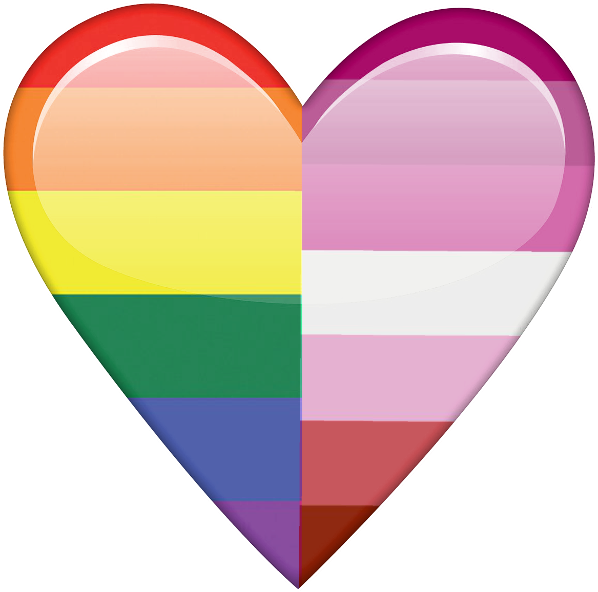 A Heart Shaped Rainbow Flag