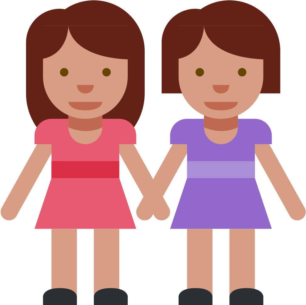 A Couple Of Girls Holding Hands