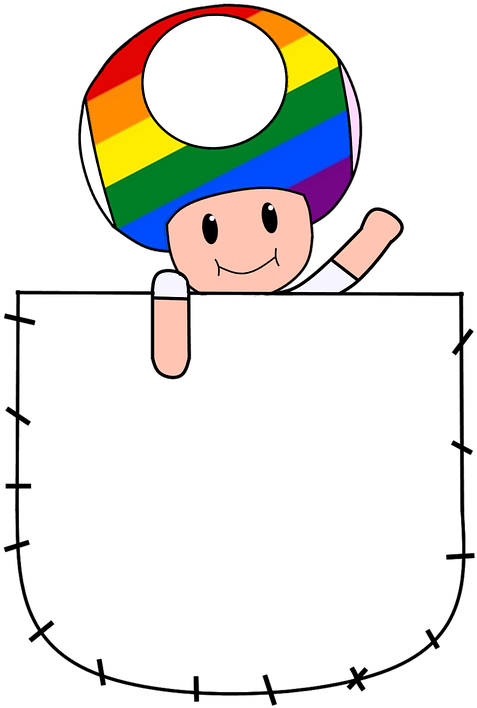 Cartoon Character With Rainbow Hat