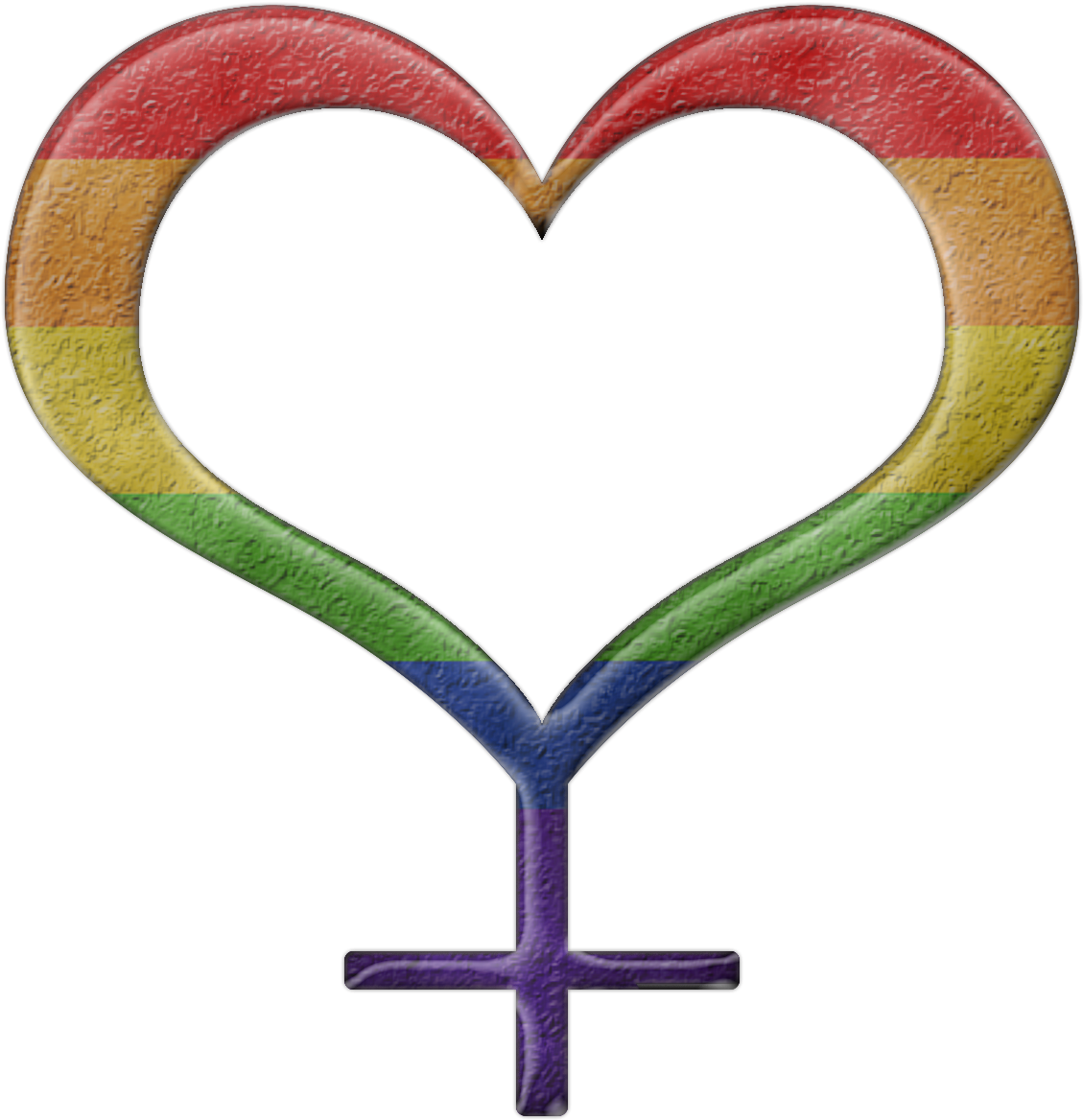 A Rainbow Colored Heart Shaped Symbol