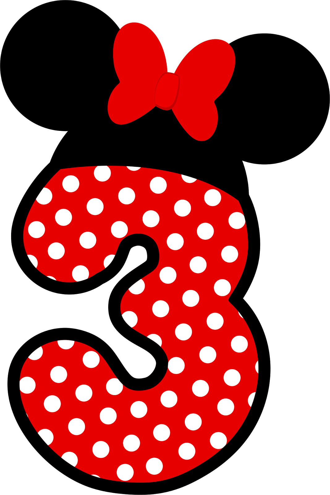 A Red And White Polka Dot Number With A Bow