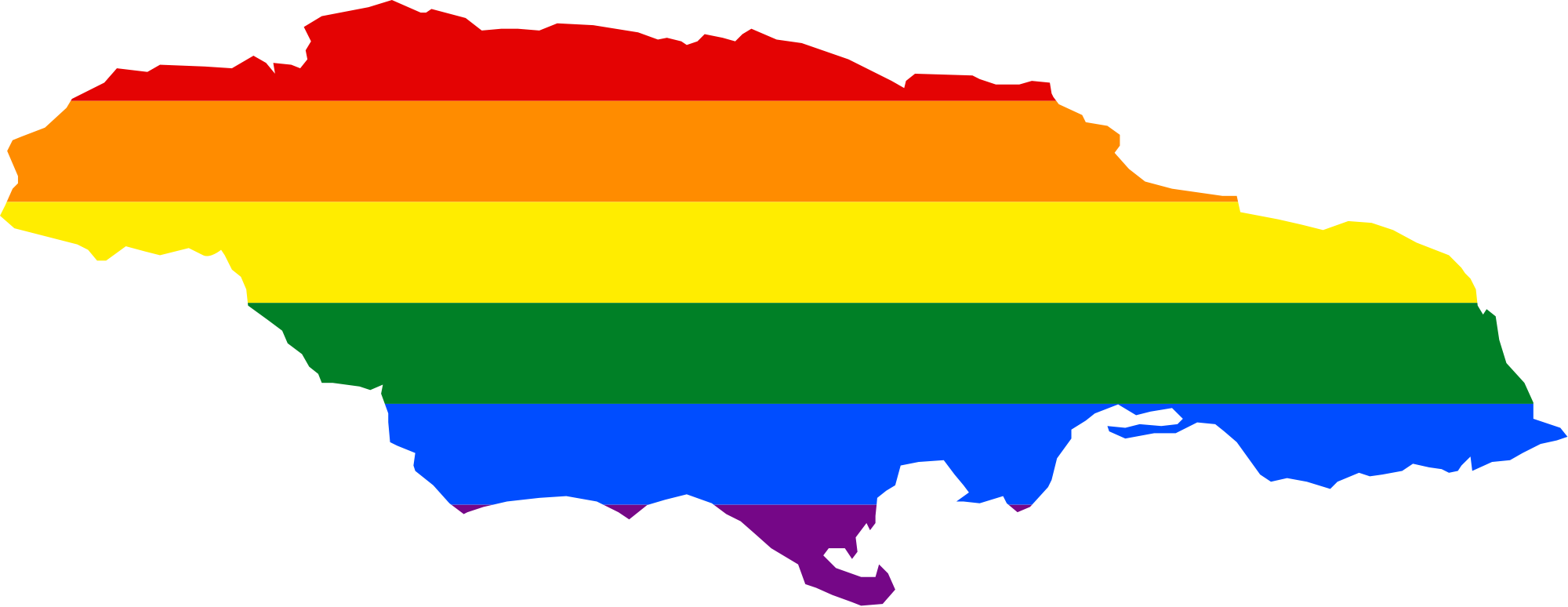 A Rainbow Flag On A Map
