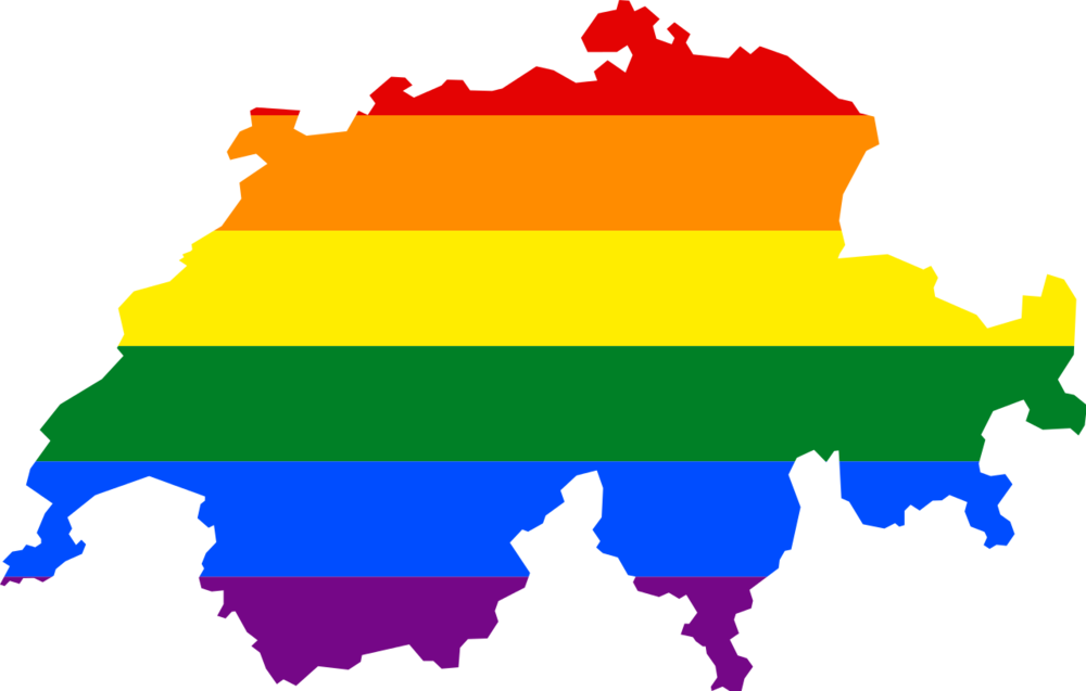 A Rainbow Flag In A Black Background