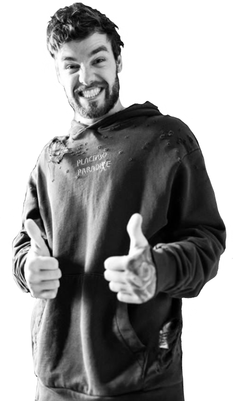 A Man With Beard And Mustache Giving Thumbs Up