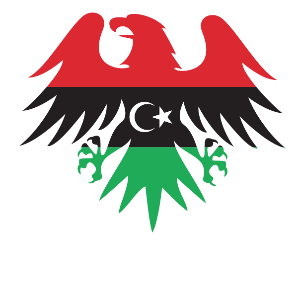 A Red Black And Green Eagle With A White Star And A Black Background