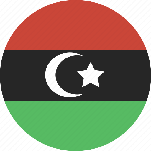 A Red Green Black And White Flag With A White Crescent And A Star