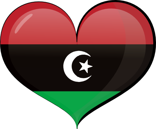 A Heart Shaped Flag With A White Star And A Black And Red Flag